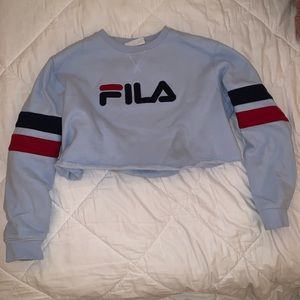 cropped fila sweatshirt